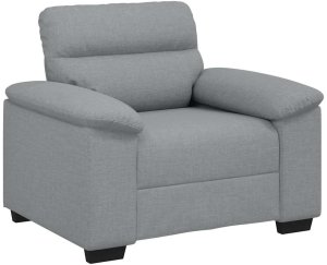 vidaXL Sofa Fotel Jasnoszary 60 cm Tkanina 2