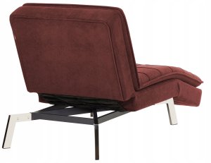 Beliani Szezlong rozkładany czerwony LOIRET 8