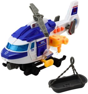 LeanToys Helikopter Ratunkowy Nosze Hak Wciągarka Napęd Światła Dźwięki Mix LEAN Toys 3