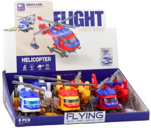 LeanToys Helikopter Ratunkowy Nosze Hak Wciągarka Napęd Światła Dźwięki Mix LEAN Toys 5