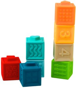LeanToys Gumowe Klocki Sensoryczne Edukacyjne Dla Malucha Liczby Zwierzęta Wzory 8el LEAN Toys 2