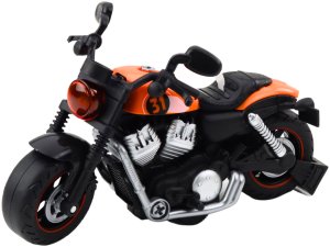 LeanToys Motocykl Do Skręcania Rozkręcania DIY Światła Dźwięki Pomarańczowy 3