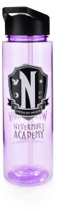 Wednesday Nevermore Academy - bidon na wodę ze słomką 1
