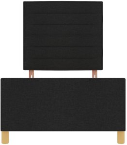 Łóżko Czarny 100x200 cm z tkaniny 8