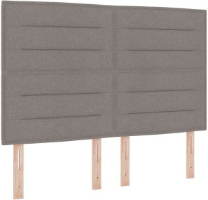 Łóżko Tapicerowane Taupe 140x190 cm 7