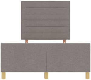 Łóżko Tapicerowane Taupe 140x190 cm 8