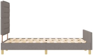Łóżko Tapicerowane Taupe 140x190 cm 9
