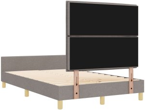 Łóżko Tapicerowane Taupe 140x190 cm 10
