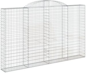 Kosze gabionowe, 12 szt, 300x30x180/200cm, galwanizowane żelazo 3