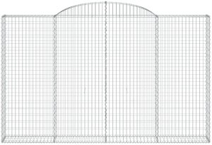 Kosze gabionowe, 12 szt, 300x30x180/200cm, galwanizowane żelazo 4