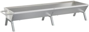 Podstawa grillowa, srebrna, 158x42x31 cm, stal nierdzewna 1