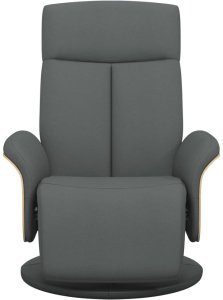 Rozkładany fotel z podnóżkiem, ciemnoszary, tkanina 3