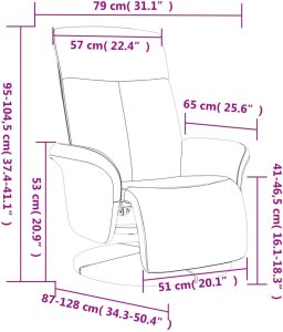 Rozkładany fotel z podnóżkiem, ciemnoszary, tkanina 9