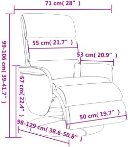 Rozkładany fotel masujący z podnóżkiem, cappuccino, ekoskóra 11