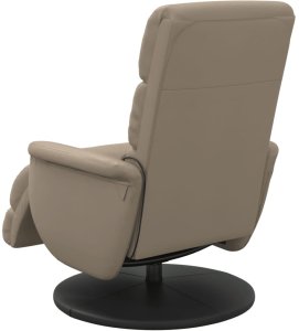 Rozkładany fotel masujący z podnóżkiem, cappuccino, ekoskóra 5