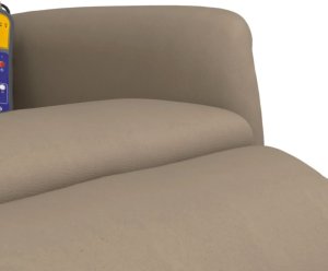 Rozkładany fotel masujący z podnóżkiem, cappuccino, ekoskóra 8