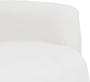 Rozkładany fotel z podnóżkiem, biały, sztuczna skóra 7