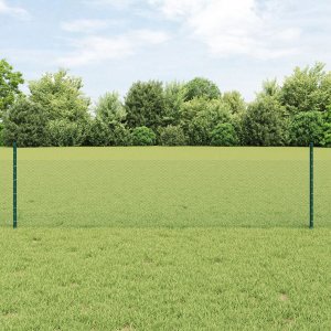 vidaXL Zielony zestaw ogrodzenia 2 sztuki Stal nierdzewna z PVC 25 x 0.5 m 1