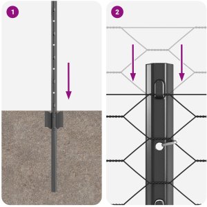 vidaXL Zestaw ogrodzeń Pakiet 2 Szary Metal Duży Rozszerzalny 9