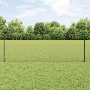 vidaXL Zestaw ogrodzeń  Zestaw 2 Szary Siatka stalowa 25 x 0,5 m 1