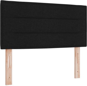 vidaXL Łóżko sprężynowe z materacem Czarny 100x200 cm Tkanina 7