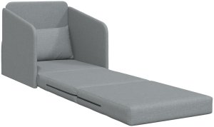 vidaXL Sofa na podłogę 2 w 1 Jasnoszara 65x80x83 cm Tkanina 4