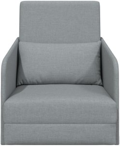 vidaXL Sofa na podłogę 2 w 1 Jasnoszara 65x80x83 cm Tkanina 5