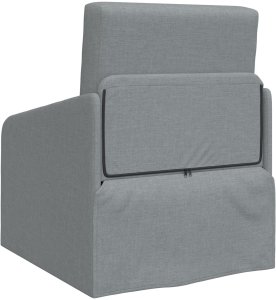 vidaXL Sofa na podłogę 2 w 1 Jasnoszara 65x80x83 cm Tkanina 7