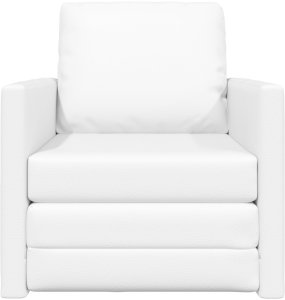 vidaXL Sofa na podłogę 2-w-1 Biała 74x77x81 cm Sztuczna skóra 5