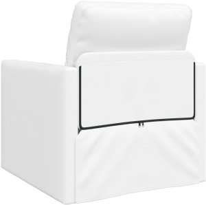 vidaXL Sofa na podłogę 2-w-1 Biała 74x77x81 cm Sztuczna skóra 7