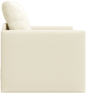 vidaXL Wielofunkcyjny fotel sofy  2 w 1 Kremowy 74x77x81 cm ze sztucznej skóry 6