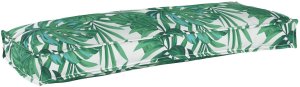 vidaXL Poduszki na paletach  do ławki 2 szt. Wzór liści 100x40x8 cm Tkanina Oxford 1