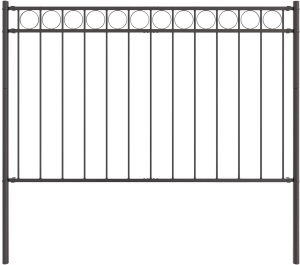 vidaXL Ogrodzenie Szare 1,7x1 m Stal 2