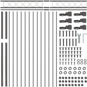 vidaXL Ogrodzenie Szare 1,7x1 m Stal 4