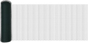 vidaXL Sześciokątny Płot Zielony 0.4x10 m Stal 4