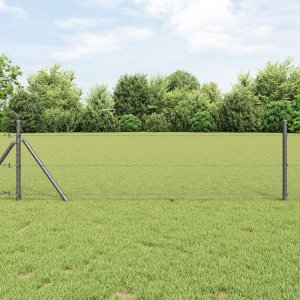 vidaXL Ogrodzenie sześciokątne Szare 0.5x10 m Stal 1