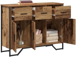 vidaXL Kredens Stary Dąb 97x32.5x74.5 cm Drewno inżynieryjne 3