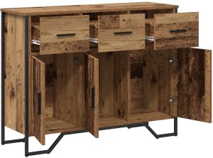 vidaXL Kredens Stary Dąb 97x32.5x74.5 cm Drewno inżynieryjne 5