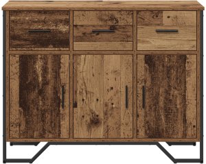 vidaXL Kredens Stary Dąb 97x32.5x74.5 cm Drewno inżynieryjne 6