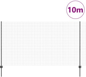 Zestaw ogrodzenia ogrodowego Zestaw 2 Szary Metal Standard 3