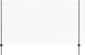 Zestaw ogrodzenia ogrodowego Zestaw 2 Szary Metal Standard 6