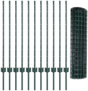 vidaXL Zestaw ogrodzeń Zestaw 2 Zielony Stal 25 x 1 m Trwały 4