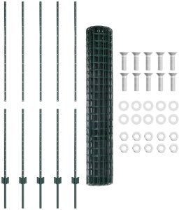 Zestaw ogrodzeniowy Zestaw 2 sztuk Zielony Metalowy 10 x 1,5 m 2