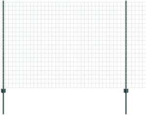 Zestaw ogrodzeniowy Zestaw 2 sztuk Zielony Metalowy 10 x 1,5 m 6