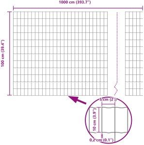 Zestaw Euro ogrodzenia  Zestaw 2 Szary Metal pokryty plastikiem 12