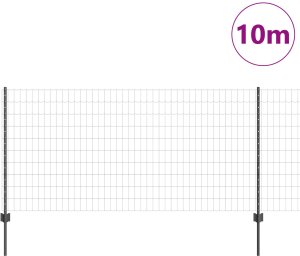 Zestaw Euro ogrodzenia  Zestaw 2 Szary Metal pokryty plastikiem 3