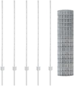 Zestaw ogrodzenia 2 sztuki Stal ocynkowana 10 x 1,2 metra Solidne 4