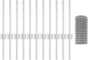 Ogrodzenie Ogrodowe Zestaw 2 Ocynkowane Stal ocynkowana 25 metrów 4