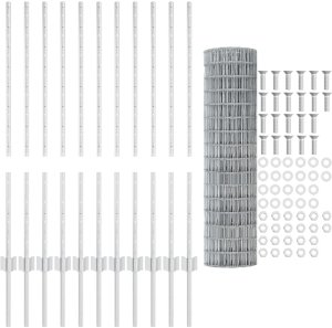 Zestaw ogrodzeniowy Zestaw 2 Stal ocynkowana 25 x 1 m Trwały 2