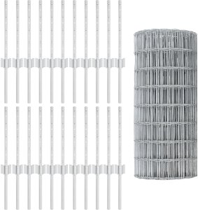 Zestaw Płotu Ogrodowego 3 sztuki Stal ocynkowana Średni 2